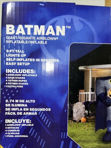 9 Foot Giant Batman Inflatable Halloween Lights Up New - Picture 7 of 8