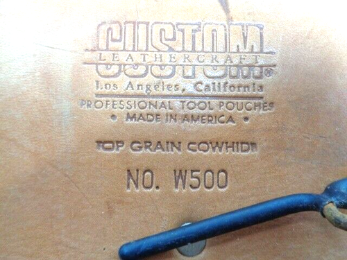 NOS Custom Leathercraft W500 Tool Belt Pouch Electrician USA Top Grain Cowhide - Picture 3 of 10