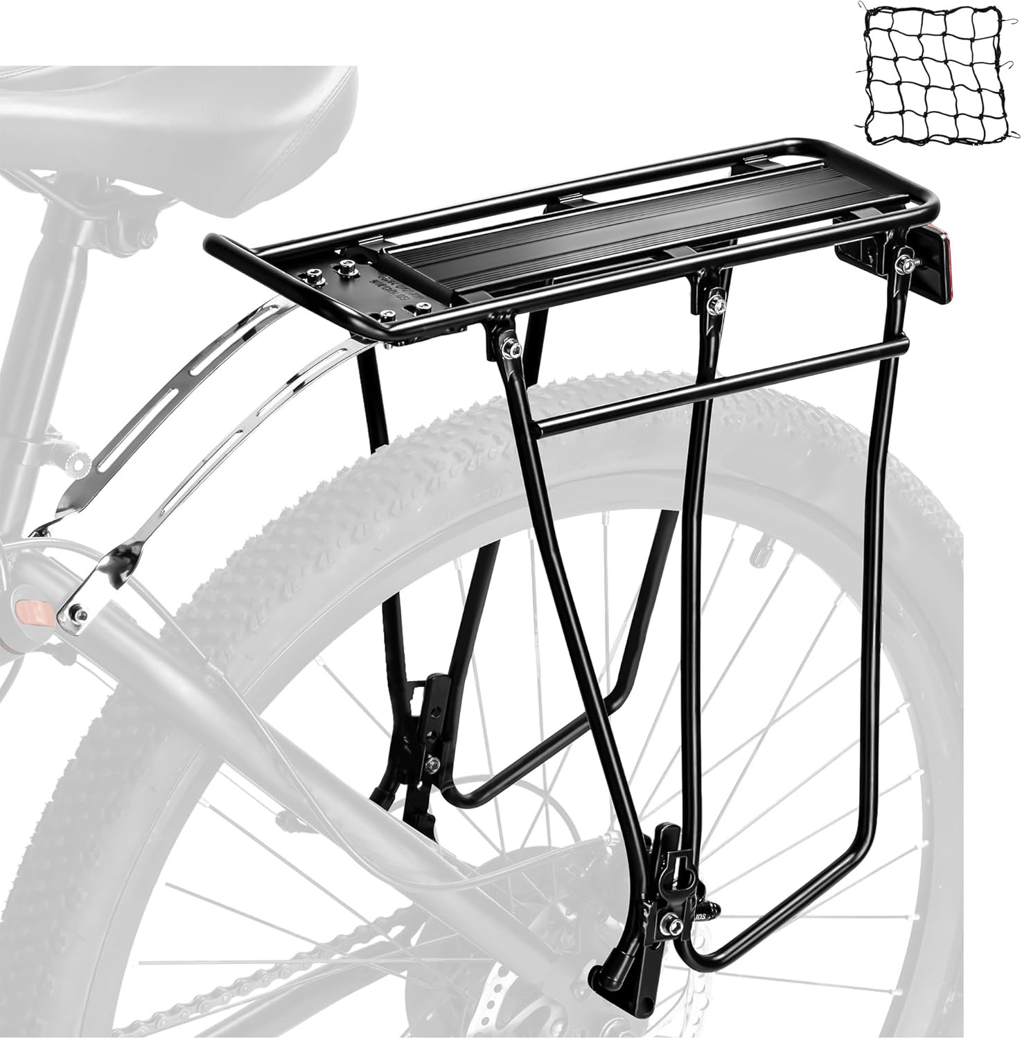 Rear Bike Rack with Extra Long Shelf'S Arms,Universal Bike Cargo Rack,Bicycle Pa