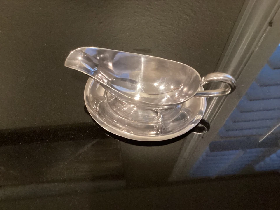 Barco y placa vintage Rogers & Son 1881 tono plata Gravy Foto 2 de 4