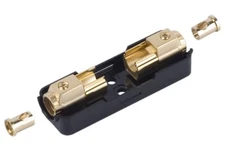 HIGH END GOLD COMPETITION MARINE GRADE AGU INLINE GLASS FUSE HOLDER 12V 4/8 AWG 