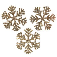 Goldene Schneeflocke Weihnachtsdeko Ø4Cm 48 StüCk - Festliche Streudeko Und