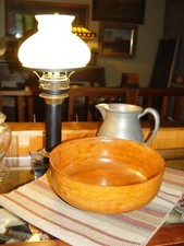 Fine 19th c. Large 10.5" Birch Handturned Wood Bowl