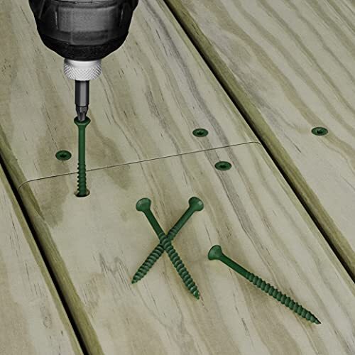 Deckschrauben, #10 x 3" selbstbohrende Schrauben grün, 5 Pfund Box, rostbeständig, T25 - Bild 8 von 10