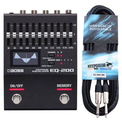 Boss EQ-200 graphischer Equalizer + Kabel 3m
