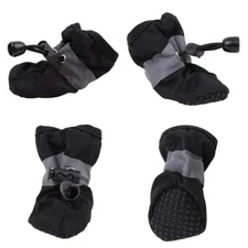 New 4pcs Pet Dog Shoes Anti-slip Rain Snow Boot Thick Warm For Small Cats Dogs P