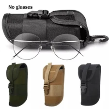 MOLLE Glasses Pouch Outdoor Durable Tactical Sunglasses Case Flashlight Pouch