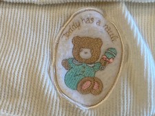 VTG CUDDLETIME Cotton Thermal Knit Baby Receiving Blanket Teddy Has A Rattle 630