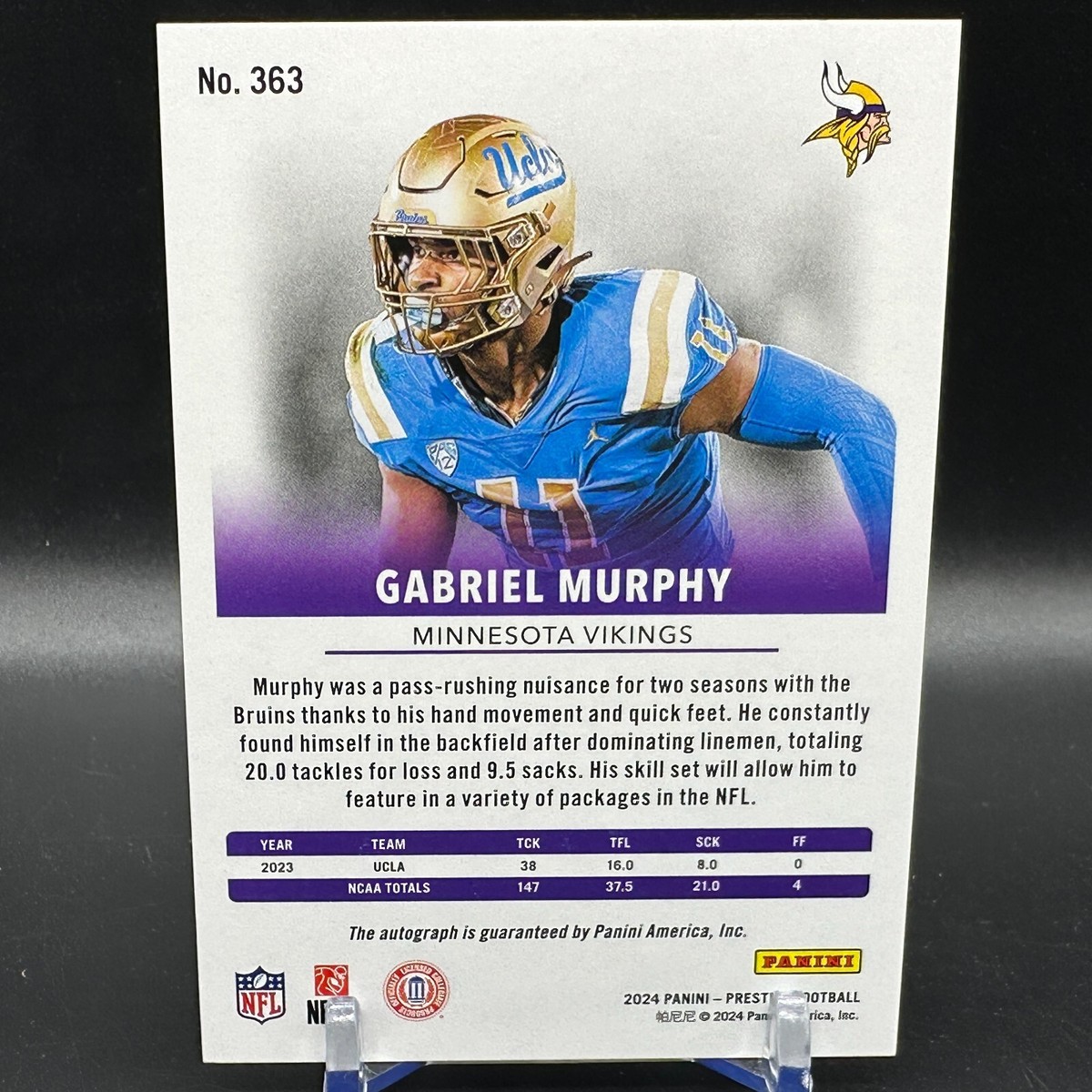 Gabriel Murphy Rookie Auto 2024 Panini Prestige Football XTRA