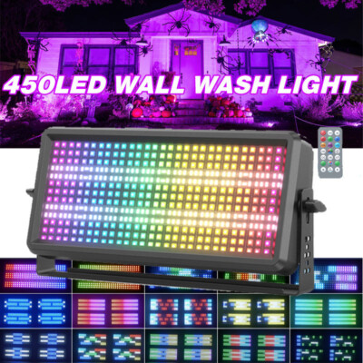 180W RGBW 450LED Wall Wash Light Strobe DMX Stage Disco Party Lighting Halloween