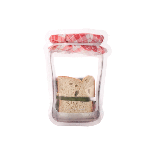 Kikkerland Large Jam Jar Stand-Up Zipper Storage Bags - Set of 2 - Picture 2 of 3