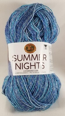 Lion Brand Yarn Summer Nights 82% Acrylic 18% Polyester 437y 3.5oz