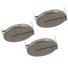 3x  CR2032FH1-MFR 3V Lithium Coin Battery HORZ 2-PIN for PC PCB CMOS BIOS