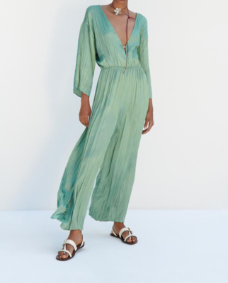 NWT ZARA WOMEN'S WRINKLED-EFFECT JUMPSUIT MINT SIZE S 3897/156 | eBay