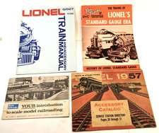 LOT of 4 Lionel Trains Manuals, Guides, Catalogs Model Railroader Vintage 1950s