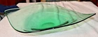 Lrg Blenko Glass vintage asymmetrical bowl, sea green. Winslow Anderson 17" X12"