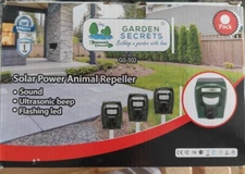 Upgraded 3 Pack Compact Solar Ultrasonic Animal Repellent Keep Outdoor Pest