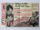 1932 Hollywood Movie Herald FAITHLESS - Tallulah Bankhead, Robert Montgomery