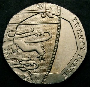 twenty pence coin with no date twenty pence coin with no date