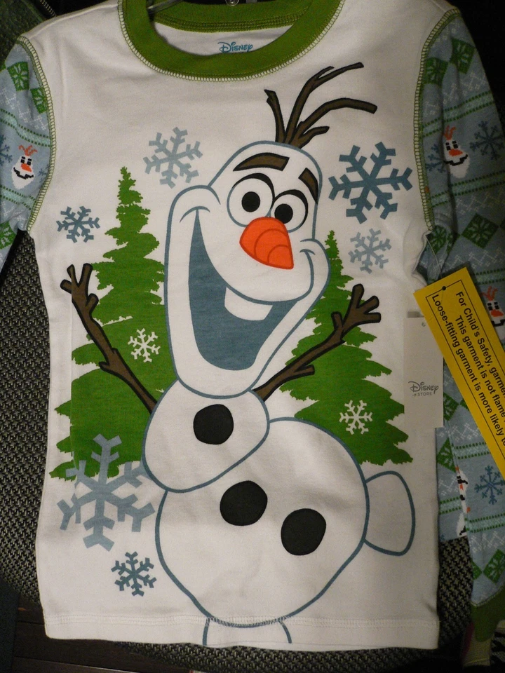 OLAF~SnoW MaN~Cotton~PJ~Pajama Set~Sleep Wear~BOYS~Frozen~NWT~Disney Store~2013 - Image 4 of 4