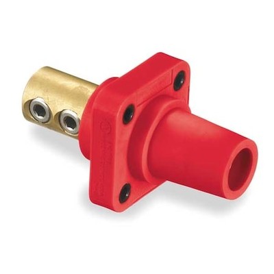 Hubbell Wiring Device-Kellems Hblfrr Receptacle,Female,Red,Double Set,Taper