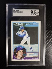 1983 Topps Ryne Sandberg #83 (RC) Rookie Card Chicago Cubs SGC 9.5 Mint
