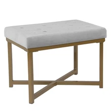 Home Decor | Upholstered Tufted Velvet Ottoman Bench | Ottoman Bench for Living