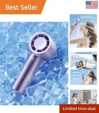 Lightweight Portable 5-Speed Handheld Fan with Digital Display - Cool Anywhere