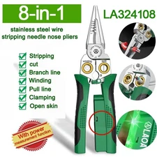 8 in 1 Steel Wire Stripping Pliers Multi Tool Stripper with Power Measurement