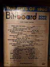 Top Hits 1980 Billboard Song Book Voice Piano Guitar Rare