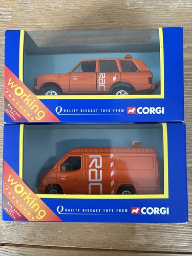 Vintage Corgi Toys RAC Bundle x2: 57605 Range Rover & 58118 Transit Van 1999 New - Picture 1 of 15