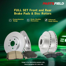 Front + Rear Disc Rotors+Brake Pads for Mazda 3 BK BL 2003-2013