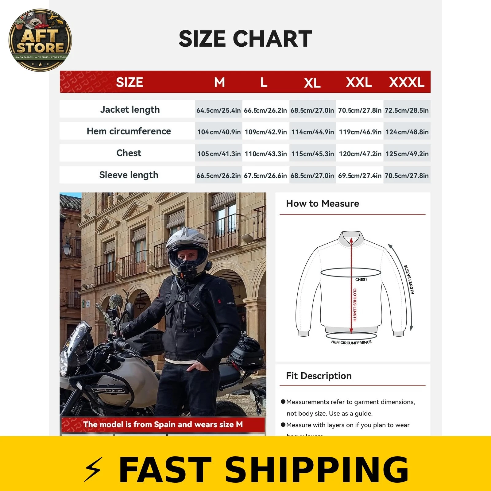 RIDEIRON Motorcycle Jacket XL CE Certified Windproof Protective Gear - product detail image 7