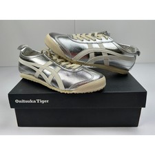 Onitsuka Tiger Unisex Mexico 66 Sneakers Silve/Off-White Size M5.5 W7 NIB 08S
