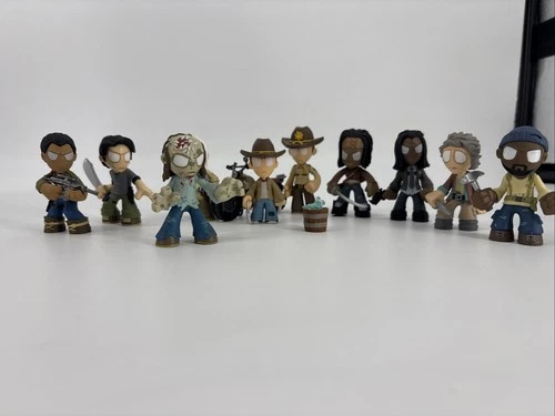The Walking Dead Funko Mystery Mini Lot Of 10 Rick, Carol, Abraham, Michone