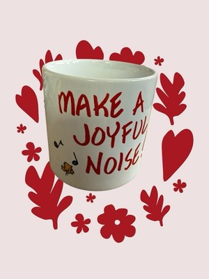 ''Make A Joyful Noise'' Coffee Mug Bevvy Guhl Made in England VTG