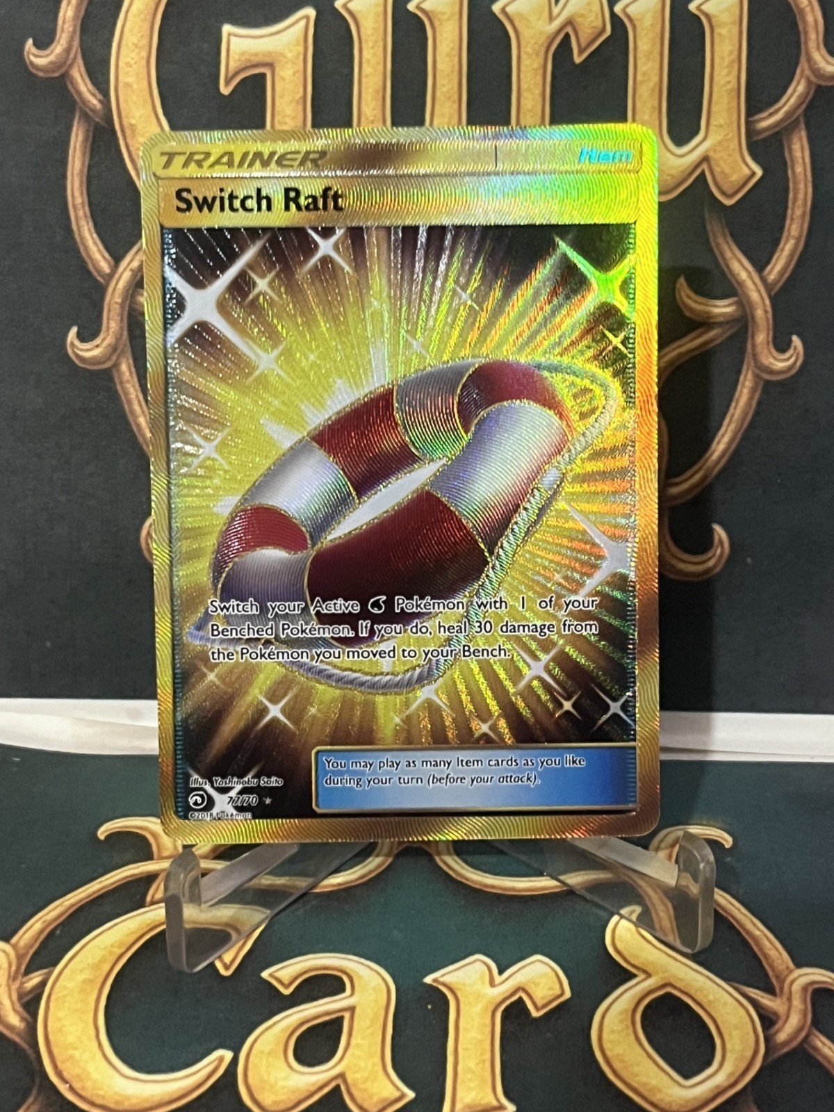 Pokemon TCG Switch Raft (Secret) 77/70 Dragon Majesty Secret Rare NM