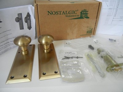 Nostalgic Warehouse Mission Solid Brass Privacy Door Knob Set With New York Rose Keyhole And 2 3 8 Backset