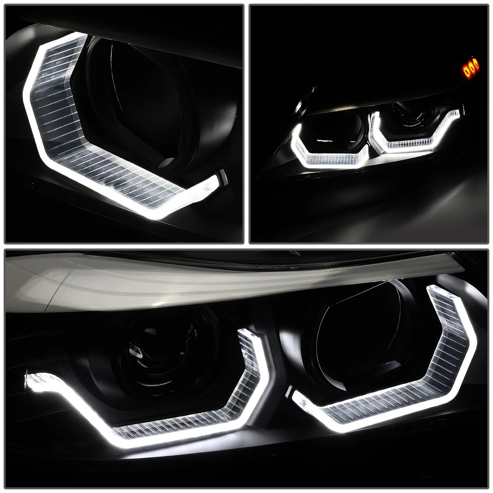 [HALO LED + INTERMITENTE SECUENCIAL] PARA 05-08 BMW SERIE 3 E90 FARO PROYECTOR Foto 4 de 4