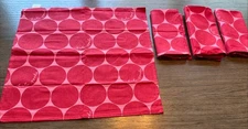 Kate Spade Jot Dot Red/Pink Set of 4 Cotton Napkins  20”