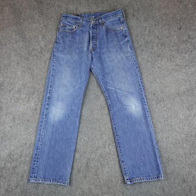 Vintage Levis Jeans Mens 33x30 Blue 501 Original Button Fly Denim Pants 2006 Y2K