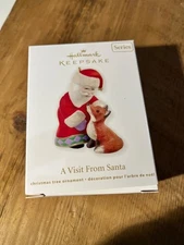 Hallmark Keepsake Ornament 2012 A Visit from Santa  Fox #4 4th in Series Claus