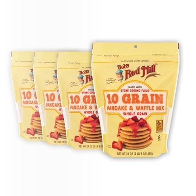 Bob's Red Mill 10 Grain Pancake Mix, 24oz (4 Pack) 24 Ounce (Pack of 4)