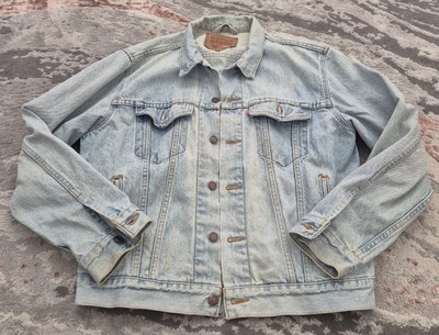 Vintage Levi s Denim Trucker Jacke 70506 0216 Made in USA Größe 42