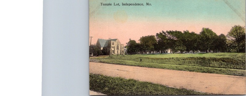 Postcard Missouri Independence temple lot Jackson county