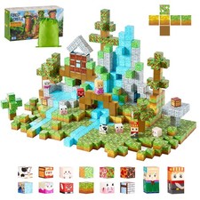 Magnetic Blocks 150 PCS Forest Castle Set Magnetic Building Cubes for Kids