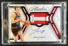 2024-25 Panini Flawless Josh Giddey Signature Patch Ruby Auto #/15 Bulls