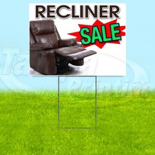 RECLINER SALE 18x24 Yard Home Sign Plastic Corrugated WITH STAKE USA YS08117