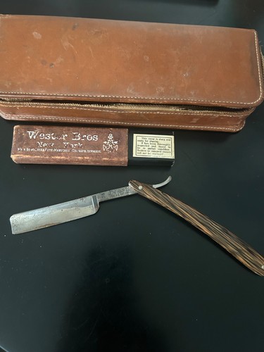 Straight Razor Westor Bros. New York Solinger Germany # 34 Case, Razor Box