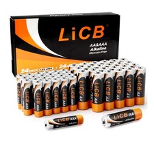 LiCB 1.5v Alkaline AA  AAA Batteries 24 Double A  24 Triple A 48 Count Value
